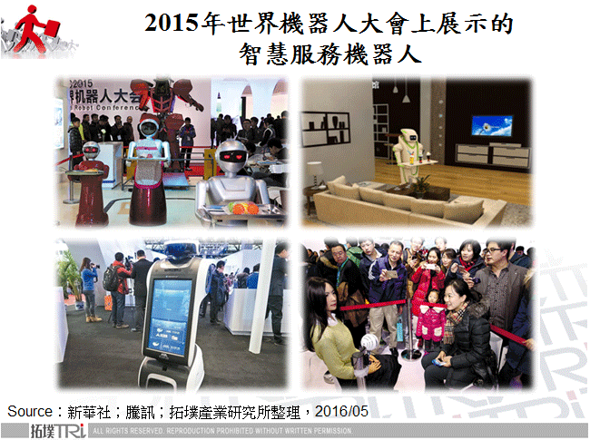 2015年世界機器人大會上展示的智慧服務機器人